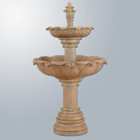 Giannini Garden Acquarossa Two Tier FountainWith Gray Gradient Background