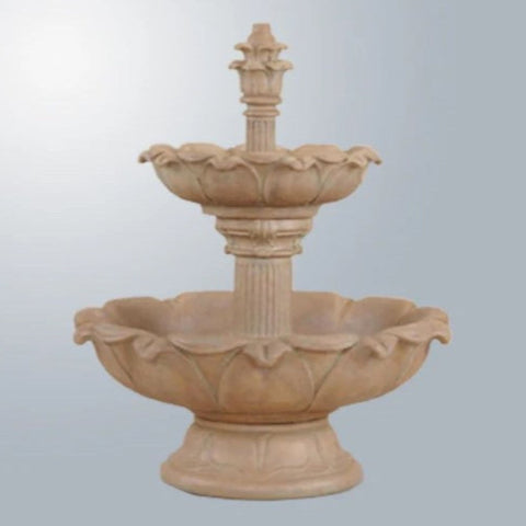 Giannini Garden Acquarossa Two Tier Fountain Short With Gray Gradient Background