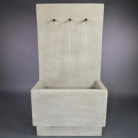 Giannini Garden Alta Tribus Wall Fountain With Gray Gradient Background