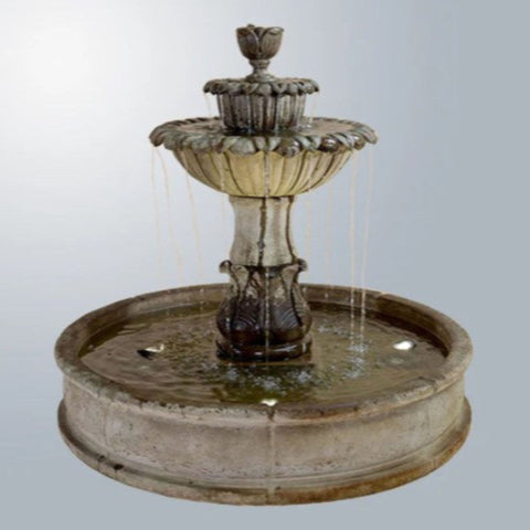 Giannini Garden Altus Florian Pond Fountain With Gray Gradient Background