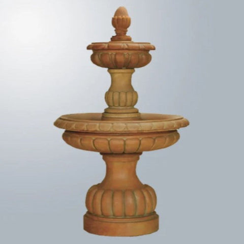 Giannini Garden Ambra Two Tier Fountain With Gray Gradient Background