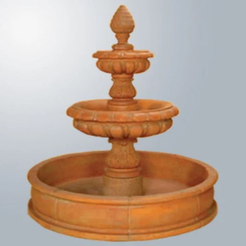 Giannini Garden Amelia Two Tier Pond Fountain With Gray Gradient Background