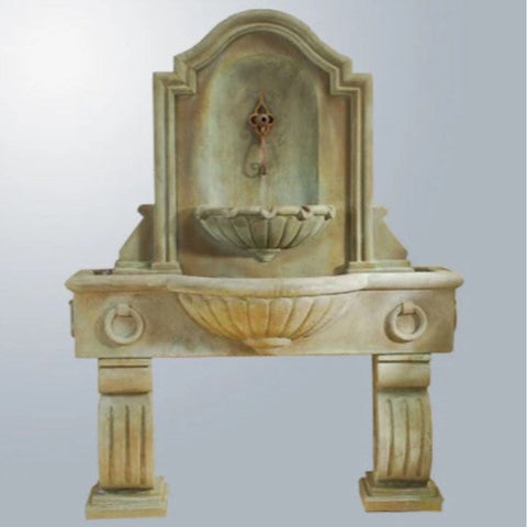 Giannini Garden Anduze Wall Fountain For Spout With Gray Gradient Background