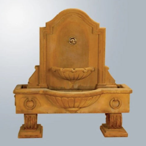 Giannini Garden Anduze Wall Fountain Short For Spout With Gray Gradient Background