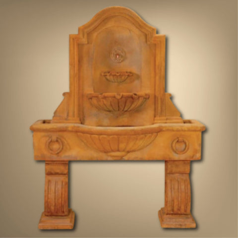 Giannini Garden Anduze Wall Fountain Tall For Spout With Gradient Color Background