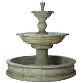 Giannini Garden Antiquarium Two Tier Pond Outdoor Fountain With Plain White Background