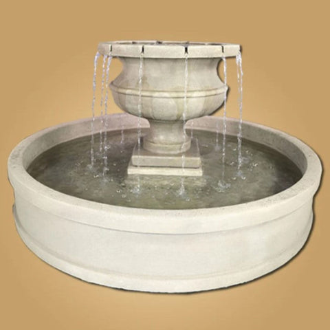 Giannini Garden Aventino Pond Fountain With Beige Color Background