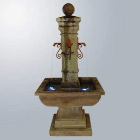 Giannini Garden Avignon Solange Fountain For Spouts With Gray Gradient Background