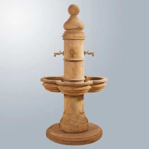 Giannini Garden Beaumont Fountain For Bronze Spouts With Gray Gradient Background