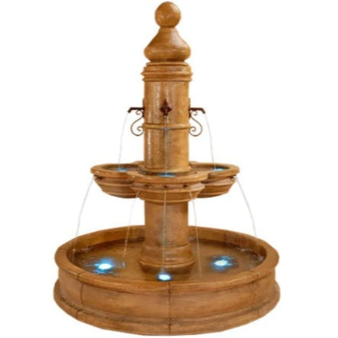 Giannini Garden Beaumont Fountain With 70inch Pond With Plain White Background