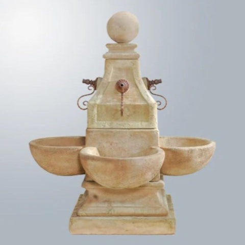 Giannini Garden Bellagio Fountain For Rustic Spouts With Gray Gradient Background