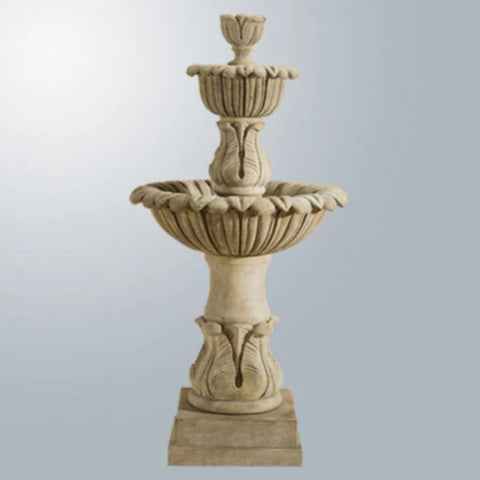 Giannini Garden Calanthia Two Tier Fountain With Gray Gradient Background