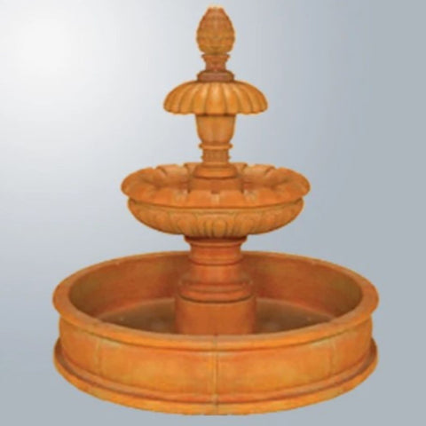 Giannini Garden Caroline Two Tier Pond Fountain With Gray Gradient Background