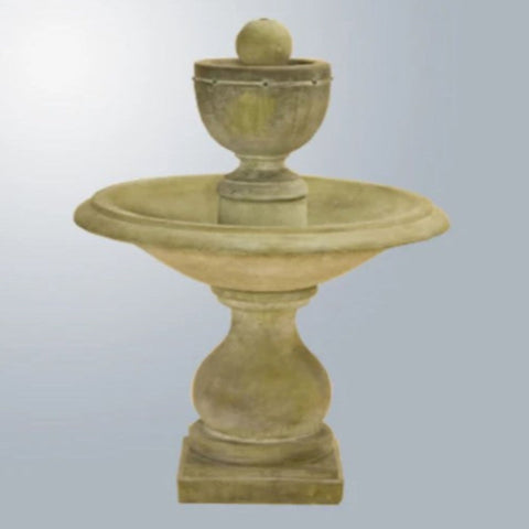 Giannini Garden Carrara Urn Fountain With Gray Gradient Background