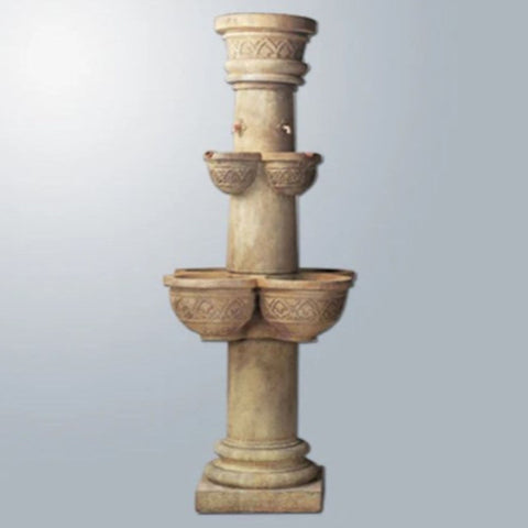 Giannini Garden Cathedral Outdoor Water Fountain With Gray Gradient Background