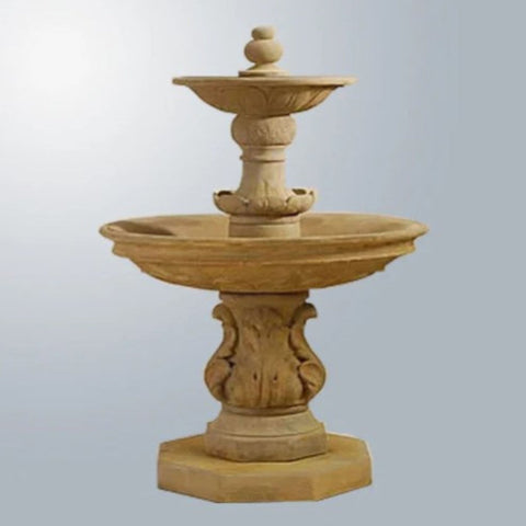 Giannini Garden Chelsea Garden Fountain With Step With Gray Gradient Background
