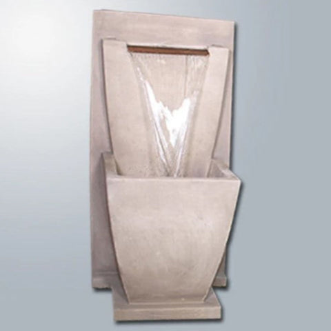 Giannini Garden Corina Lamina Wall Fountain With Gray Gradient Background