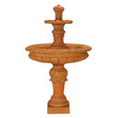Giannini Garden Corona Two Tier Fountain With White Plain Background