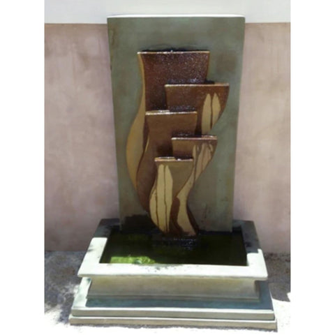 Giannini Garden Deco Wall Fountain With Cement Wall Background