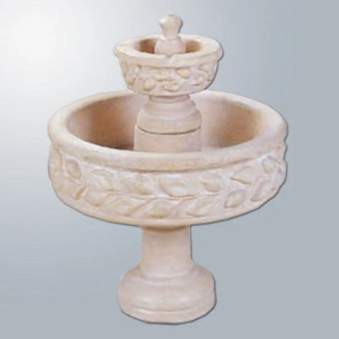 Giannini Garden Deruta Two Tier Fountain With Gray Gradient Color Background