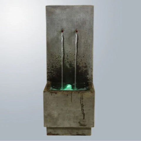 Giannini Garden Duo Wall Fountain With Gray Gradient Background