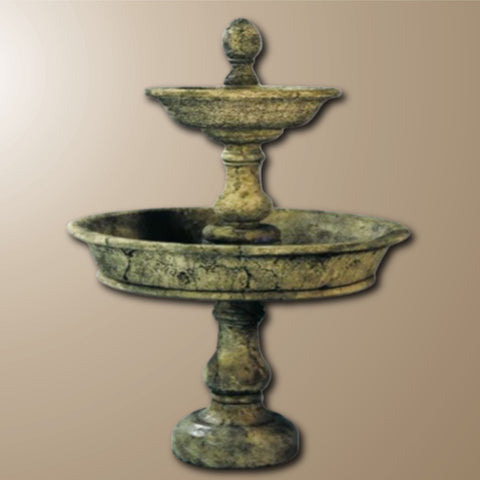 Giannini Garden Ercolano Two Tier Outdoor Water Fountain With Gradient Color Background