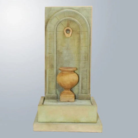 Giannini Garden Etruria Urn Wall Fountain With Gray Gradient Background