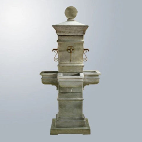 Giannini Garden Fonte Provenza Fountain With Gray Gradient Background