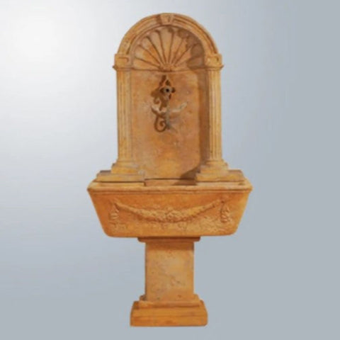 Giannini Garden Foritalico Wall Fountain For Spout With Gray Gradient Background