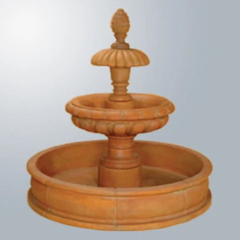 Giannini Garden Fortino Two Tier Pond Fountain With Gray Gradient Background