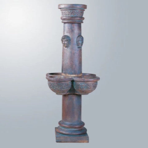 Giannini Garden Four Seasons Outdoor Water Fountain With Gray Gradient Color Background