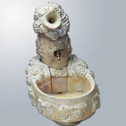 Giannini Garden Grape Harvest Outdoor Water Fountain for Spout With Gray Gradient Background