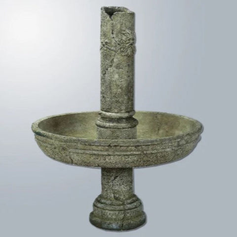 Giannini Garden Green Man Ruin Outdoor Water Fountain With Gray Gradient Color Background
