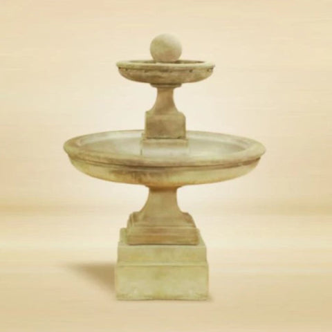 Giannini Garden Hampton Short Two Tier Fountain With Gradient Color Background