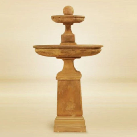 Giannini Garden Hampton Tall Two Tier Fountain With Gradient Color Background
