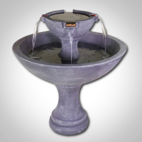 Giannini Garden Huntington Fountain With Gray Gradient Background