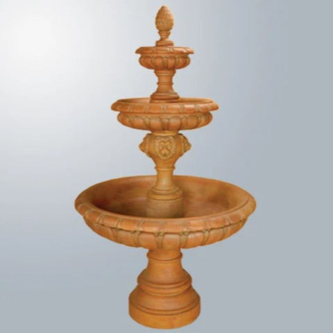 Giannini Garden Italica Three Tier Fountain With Gray Gradient Background