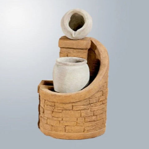 Giannini Garden Jug Tabletop Fountain With Gray Gradient Background