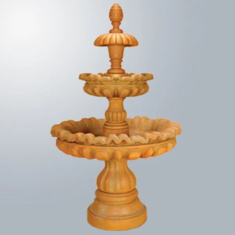 Giannini Garden Julia Three Tier Fountain With Gray Gradient Background