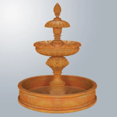 Giannini Garden Laurent Two Tier Pond Fountain With Gray Gradient Background