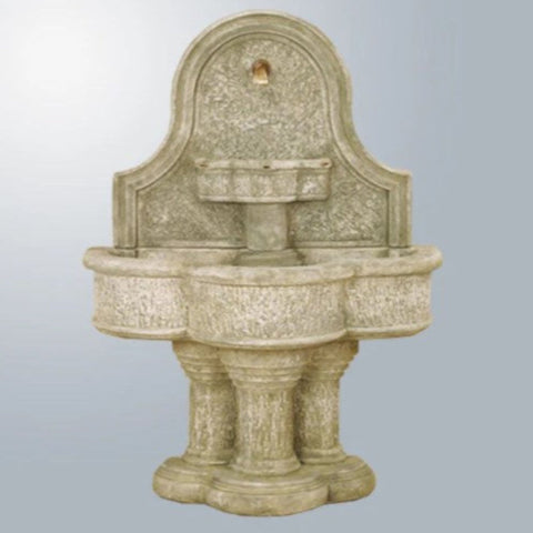 Giannini Garden Lavica Wall Outdoor Water Fountain for Spout With Gray Colored Background