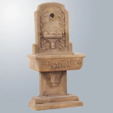 Giannini Garden Lemon Lavabo Wall Fountain With Gray Gradient Background