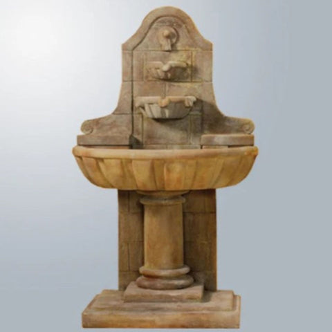 Giannini Garden Lido Wall Outdoor Fountain With Gray Gradient Background