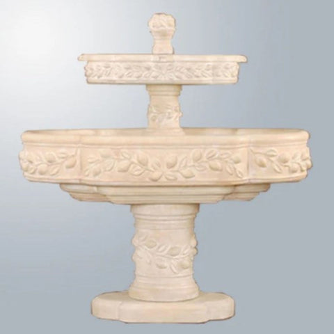 Giannini Garden Limoni Romani Two Tier Outdoor Water Fountain With Colored Background