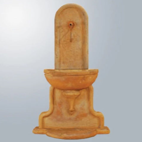 Giannini Garden Livia Wall Fountain For Spout With Gray Gradient Background