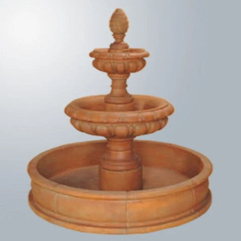 Giannini Garden Lombardina Two Tier Pond Fountain With Gray Gradient Background