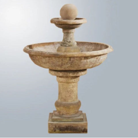 Giannini Garden Lorena Fountain With Gray Gradient Background