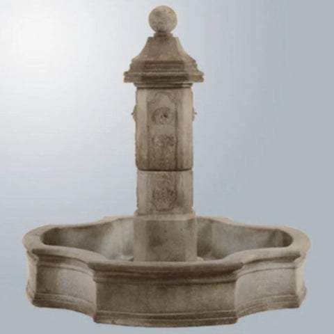 Giannini Garden Lorraine Pond Fountain With Gray Gradient Background