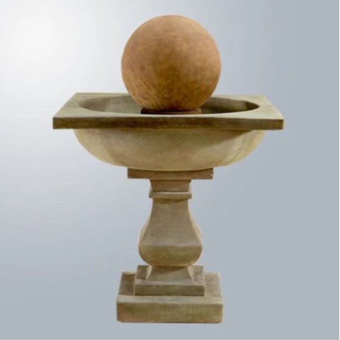 Giannini Garden Lunara Fountain With Gray Gradient Background