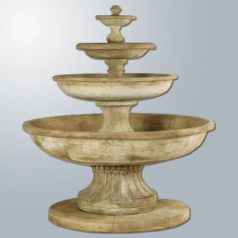 Giannini Garden Marina 4 Tier Outdoor Water Fountain With Colored Background